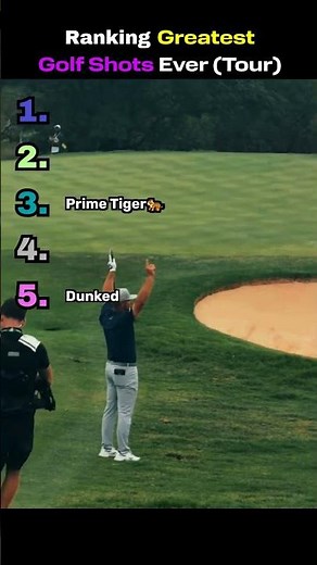 Ranking the BEST golf shots of all time 🤯⛳️ Which one is #1? 👀🔥 #Golf #GolfShorts #PGA #sports