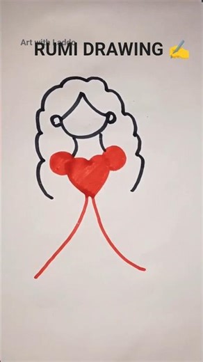 easy rumi drawing tutorial step by step ✍️