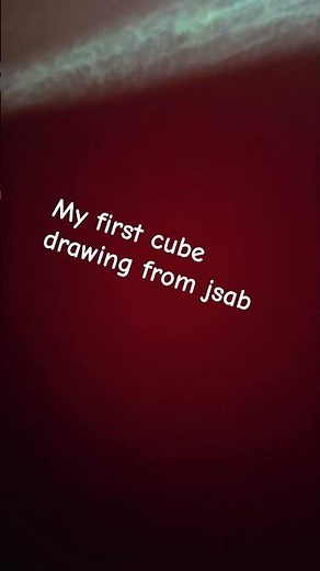 my first cube drawing from jsab ❤️🩵 #jsab #justshapesandbeats #fun