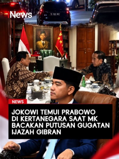 Presiden ke-7 RI Joko Widodo menemui Presiden Prabowo Subianto di kediaman Prabowo, Kertanegara, Jakarta Selatan, Selasa (6/10/2026) malam. Pertemuan tersebut berlangsung bertepatan dengan pembacaan putusan Mahkamah Konstitusi terkait gugatan syarat pendidikan Wakil Presiden Gibran Rakabuming Raka. Jokowi berada di kediaman Prabowo sekitar dua jam sebelum meninggalkan lokasi. Baca selengkapnya: https://www.inews.id Kreator: FAR/VHS Video: Istimewa #Jokowi #PrabowoSubianto #GibranRakabuming #Mahk