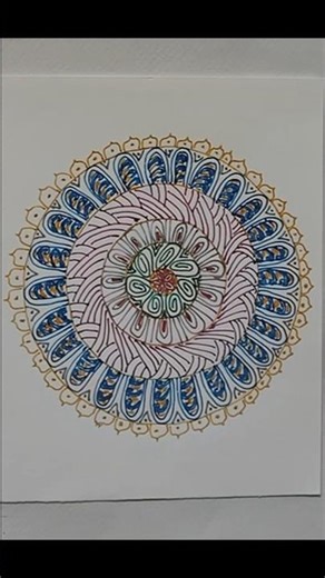 Easy Mandala Drawing using Gel Pens