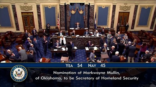 Markwayne Mullin confirmed to replace Kristi Noem as DHS chief