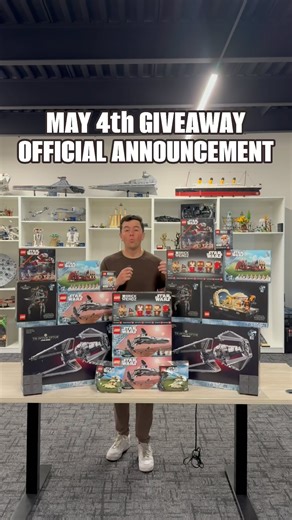 Jake Nelson & Kenny Clarke on Instagram: "❗️MAY 4th GIVEAWAY OFFICIAL ANNOUNCEMENT❗️ In collaboration with @polskihussar , we are excited to announce a MASSIVE Lego Star Wars Giveaway! This giveaway features: 1. Two UCS Tie Interceptors (75382) 2. Three Darth Maul’s Sith Infiltrator (75383) 3. Two Droideka (75381) 4. Two The Phantom Menace Brickheadz (40676) 5. Two Clone Commander Cody Brickheadz (40675) 6. One Mos Espa Podrace Diormama (75380) 7. Two Grogu BARC Speeder Escape (75378) 8. Two Tra
