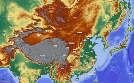 奥维地图加载map for free地形图叠加路网地名 河流湖泊效果操作教程 在线寻找火山口查看地形