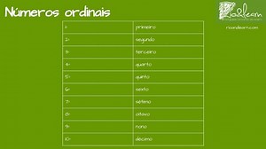 Ordinal Numbers in Portuguese