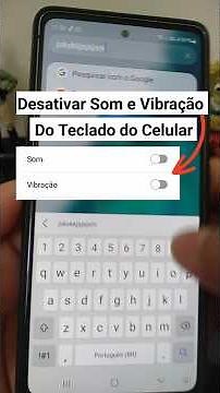 Como tirar som do teclado do celular passo a passo #celular #teclado #android