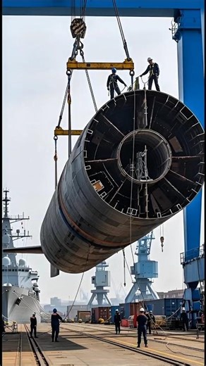 SUBMARINE CRANE FAILURE! Massive Naval Lift Goes Wrong 😱⚓ #fail #army #military #shorts