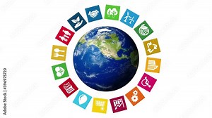 SDGsイメージアニメーション サステナブル 持続可能な開発目標