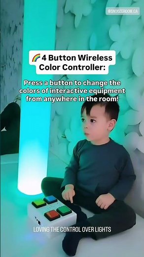 Control Bubble Tube Colors With One Button!✨ #SensoryPlay #Autism