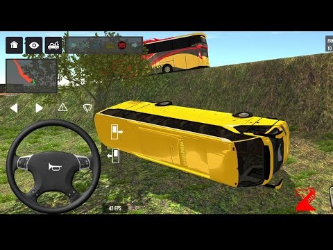 😭 Risky Hill Route Bus driving | 😱 Heavy Bus Nearly Fell | 🔥 Bus Simulator India