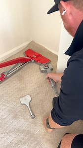 Sometimes, even a stretch job can use a good kick. The Carpet Repair Guys share how you can use a knee kicker to move carpet into the correct position when you don’t have a good angle to stretch from. | Roberts Consolidated Industries, Inc.