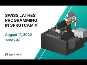 Swiss lathe programming in SprutCAM X