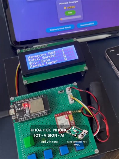 DIY Voting Machine using ESP32#hotrodoan #learnwithliam