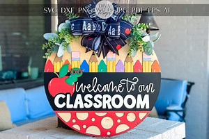 Welcome to Class Door Sign SVG, Teacher Classroom Sign, Back to School Laser Cut File, 3D Layered School Sign, Glowforge, Xtool, Omtech - Etsy