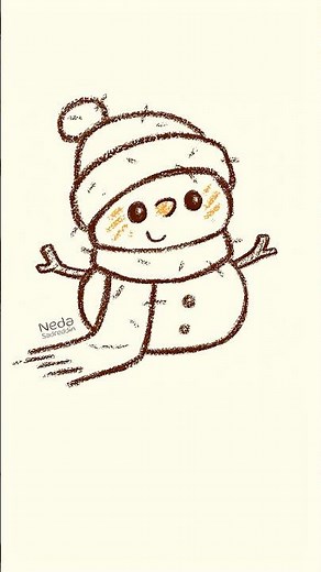 How To Draw A Snowman - Step by Step Drawing Tutorial #christmasdrawing #chibisnowman #easydrawings