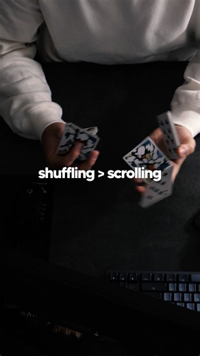 @squareupshorts on Instagram: "shuffling > scrolling #learncardistry #cardistry"
