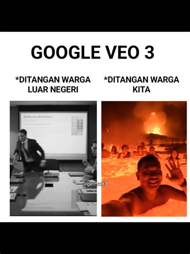AI dimata orang Indonesia hanya sebatas lawakan 😹 #memeshitposting #meme #memelawak #memengakak #memeindo #gerryxd #lawakan #dagelan #indomeme #veo #veo3 #fyp #fypage #veo3ai #google #googleveo3 #googleveo #ai #videoai #teknology #lawak #lucu #gemini