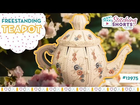 Freestanding Teapot: An Elegant Machine Embroidery Project!
