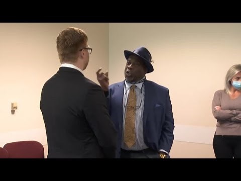 RAW: First confrontation with protestor at DeSantis event in Jacksonville