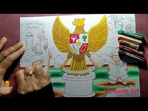 Menggambar dan Mewarnai Hari Kesaktian Pancasila dengan Crayon Titi