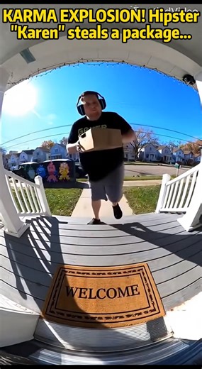 😭📦 Porch Pirate Celebrates Too Early… Box Blows Up and Sends Him Running #glitter #package #prank #funny #viralvideo | Amy Good TV