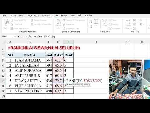 Excel Tutorial, Rank Function How to Rank and Sort Data,