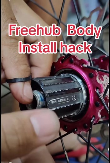 Freehub body install hack. . #workshophacks #bikeshoplife #freehub #cassette #hack . #bicycleworks