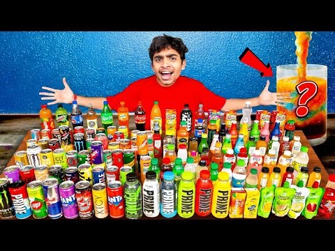 MAKING SUPER ALIEN DRINK- Mixing140 Cold Drinks | Will | Survive ?