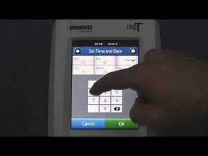 Quick Start: Configuring time and date on a Brookfield DV2T and DV3T Rheometer