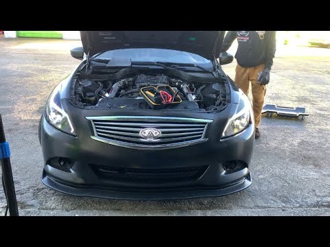 My clapped out Infiniti G37 gets a white LED emblem?
