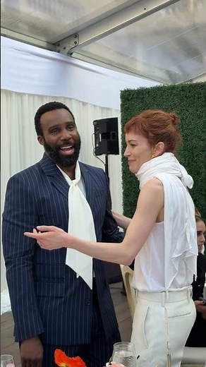 Severance fans, caption this: Tramell Tillman & Britt Lower at the #GoldenGlobes luncheon