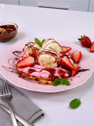 Funnel Cake e Mousse de Morango: Receita Deliciosa