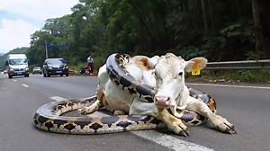 11M views · 233K reactions | Saving a cow from the grip of a deadly python‼️ | Black Berry | Facebook