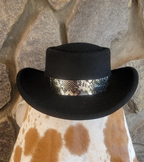 Silver & Black Metallic Python Snakeskin Print Leather Hatband Hat Band Men Ladies Western Cowboy Cowgirl Rodeo Unisex HAT NOT INCLUDED - Etsy