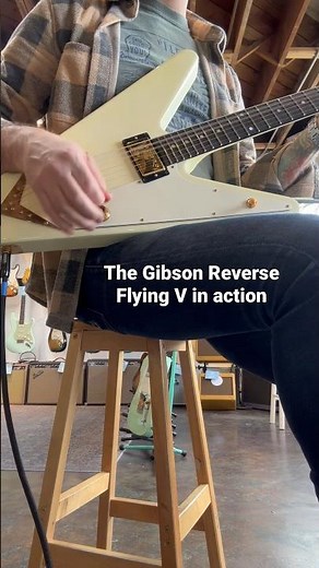 The Gibson Reverse Flying V in action. In stock and available NOW: www.thunderroadguitars.com