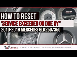Comment réinitialiser le témoin de service de la Mercedes GLK ?