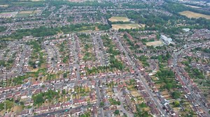 360 degree aerial footage of Luton Town of England