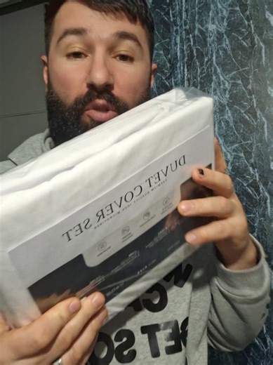 Luxury 3 Piece Dyed Duvet Set Unboxing