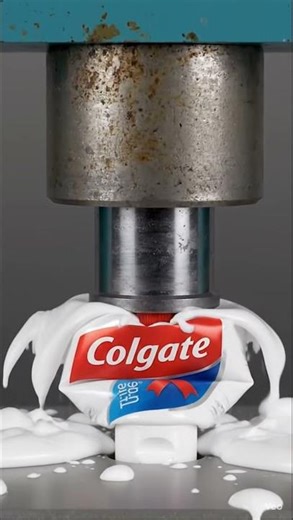 Hydraulic Press vs. 🪥Toothpaste: Ultimate Mess!#colgate