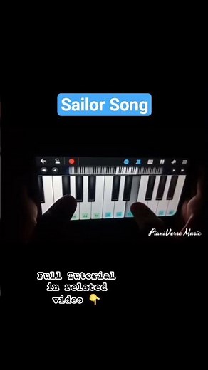 Sailor Song (Easy WalkBand Piano) #piano #trending #shorts