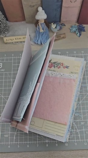 Aisha Khan on Instagram: "Getting signatures ready for binding to our journal cover #wintercottagejournal #junkjournal #scrapbooking"