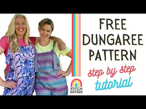 How To Make Dungarees | Easy Free Dungaree Pattern | DIY Overalls Tutorial