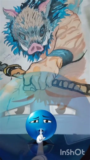 Demons slayer pig man painting 🎨🖌️