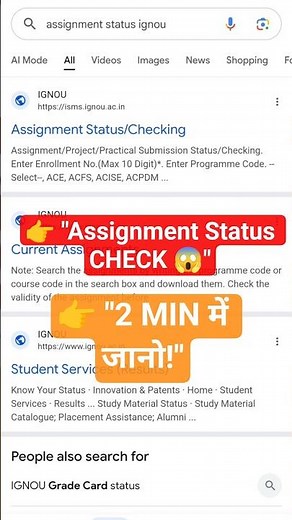 IGNOU Assignment Status Check Kaise Kare 2026 🔥 | Step by Step Full Process