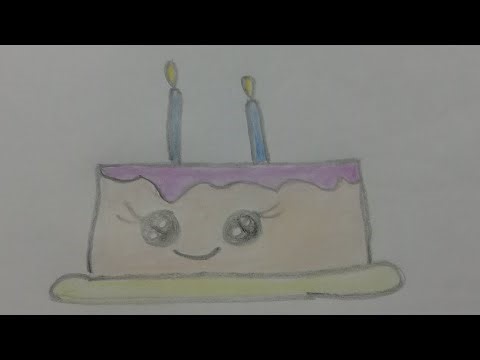 Kawaii Cute Cake🎂Drawing | Easy Step-by-Step Tutorial for Beginners | Kawaii Drawing Video | #cake