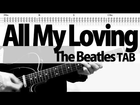 「All My Loving」The Beatles Guitar Cover Tutorial w/lyrics TAB