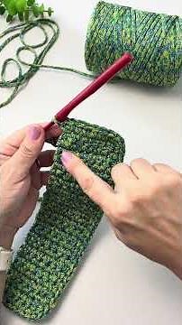 Crochet with polyester yarn / Crochet for beginners #crochetbags #crochettutorial
