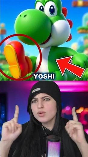 The shocking secret of Yoshi's shoes 😱😅 #yoshi #supermario #theory #kytlenferreira