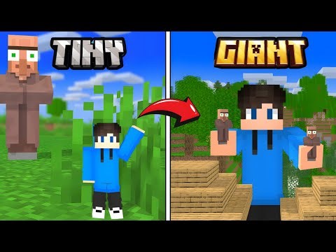 From TINY To GIANT In Minecraft