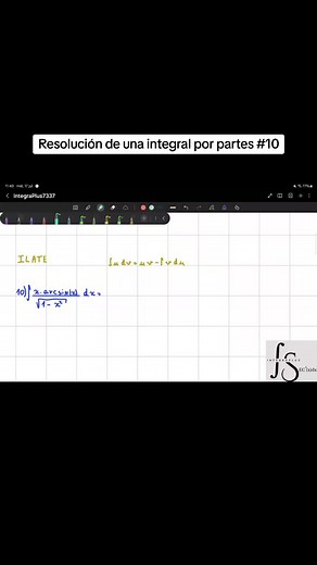 En este video, resuelvo una integral utilizando el metodo de integración por partes paso a paso. Sigue la mecánica de todos mis videos: ejercicios claros y concisos sin narración, acompañados de música suave para una mejor concentración. #IntegraPlus #integrales #matemáticas #educación #calculo_integral #integral #calculus